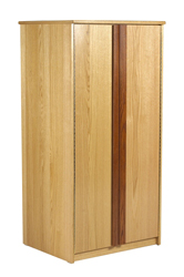 Homestead Double Door Wardrobe w\/Interior Shelf & Clothes Rod, 30"W, 78"H